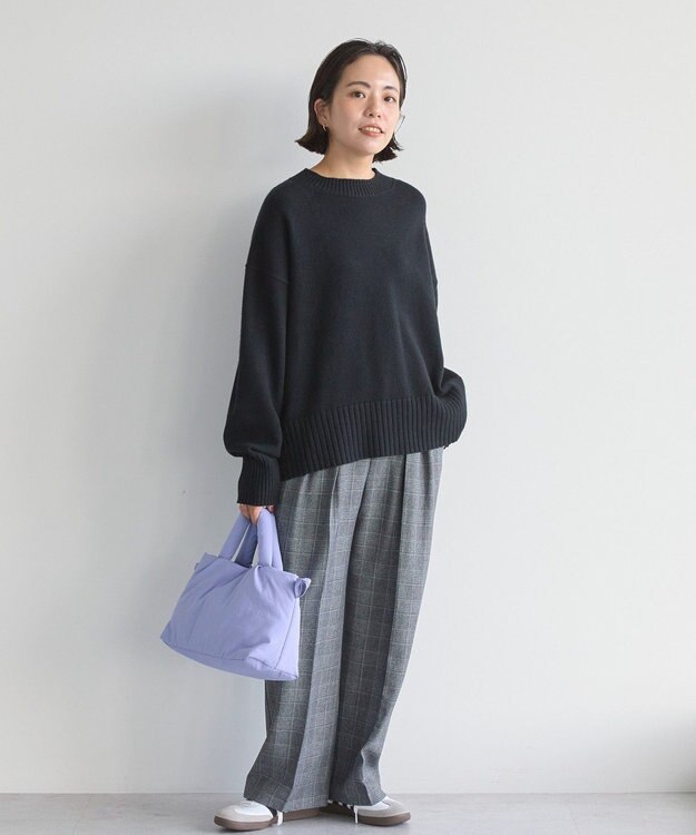 AMERICAN HOLIC バイパチモックネックニットプルオーバー Black