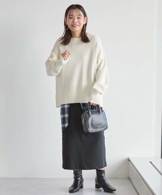 AMERICAN HOLIC バイパチモックネックニットプルオーバー Ivory