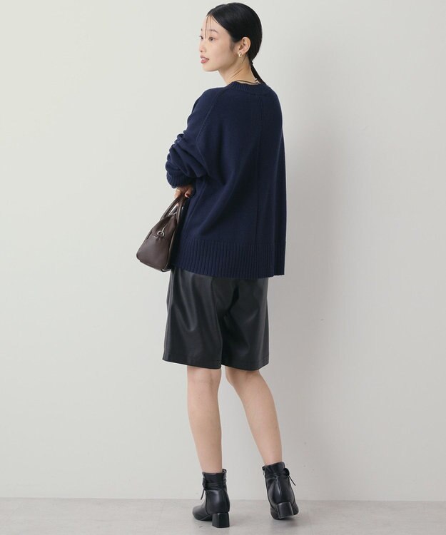 AMERICAN HOLIC バイパチモックネックニットプルオーバー Navy