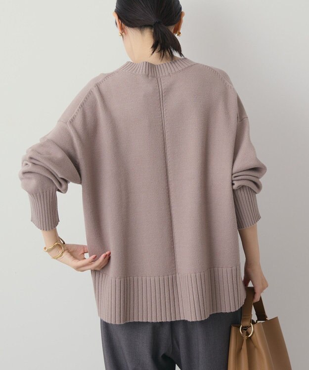 AMERICAN HOLIC バイパチモックネックニットプルオーバー Gray Beige