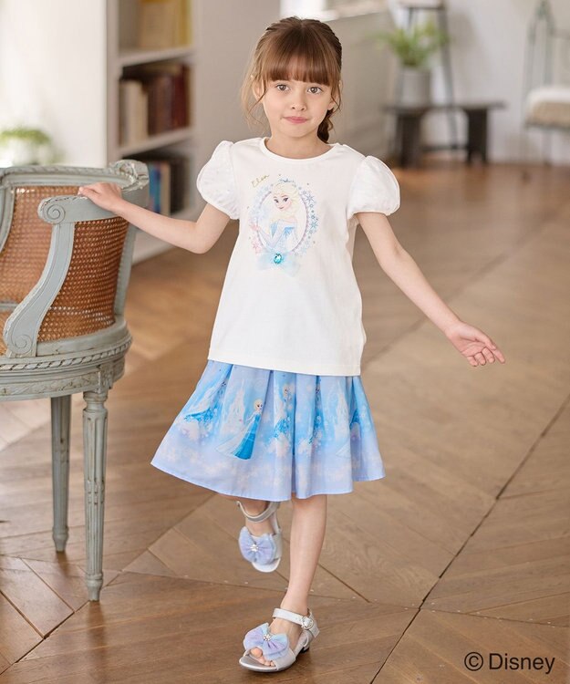 ANY KIDS 【ディズニープリンセス/フローズン】アート プリント Tシャツ オフホワイト<エルサ>