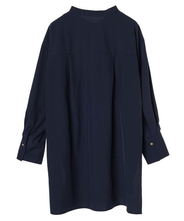 Green Parks イージーケア　比翼ボタンチュニック Dark Navy