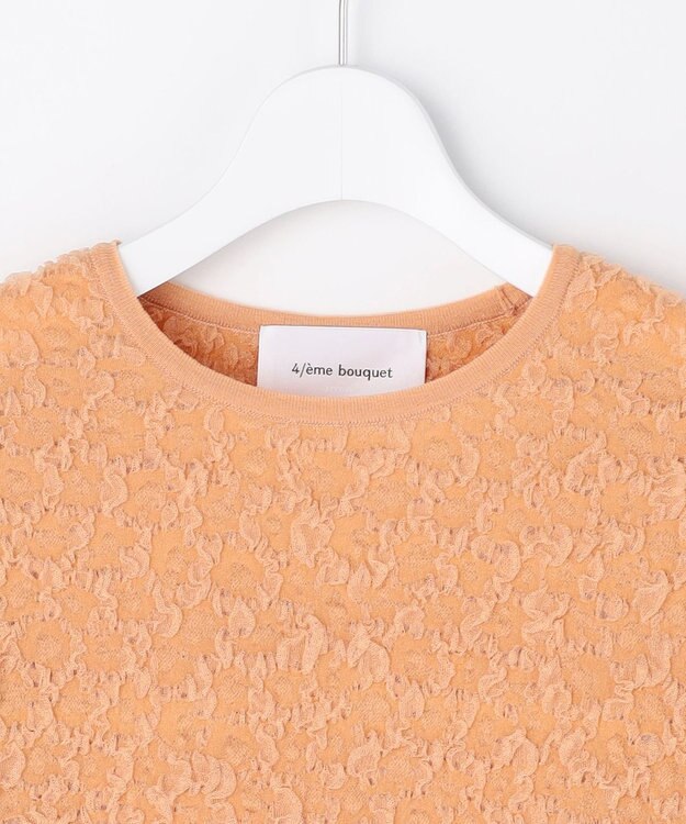 自由区 【カトリエムブーケ】Une forme bosselee ギャザーディテールフェミニンプルオーバー オレンジ