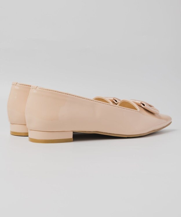 BONTRE 【PRECIEUX JOUET/プレシュウジュエ】ポインテッドリボンパンプス ベージュ