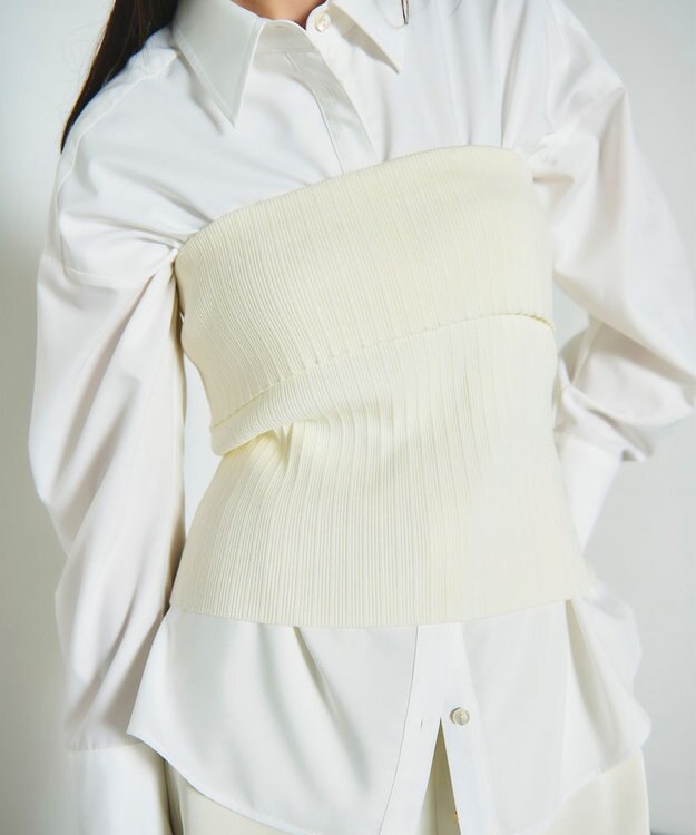 GRACE CONTINENTAL リブベアトップ ホワイト