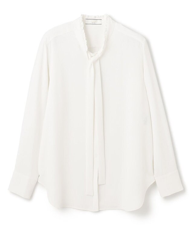 BEIGE， EVA / ボウタイロングスリーブブラウス White