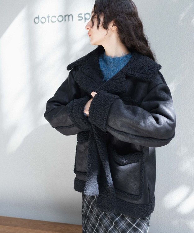 WEGO ボアムートンジャケット ブラック