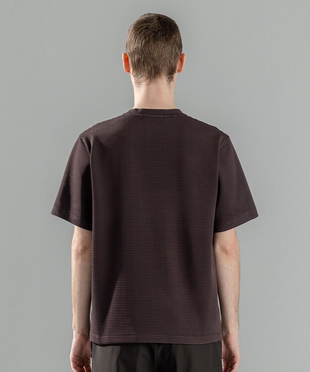 JOSEPH HOMME タックリップルジャージー　クルーネックTシャツ ダークブラウン系