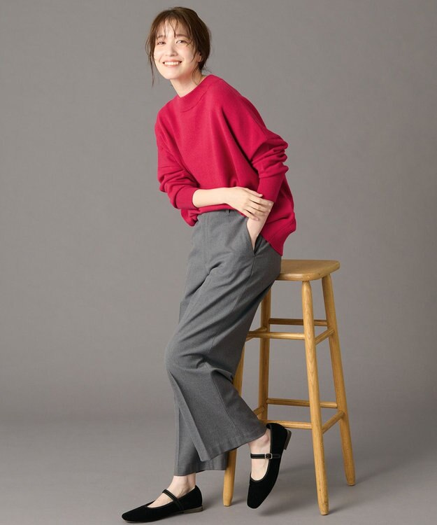 ANY L 【6色展開】ムースタッチボクシーニット ピンク