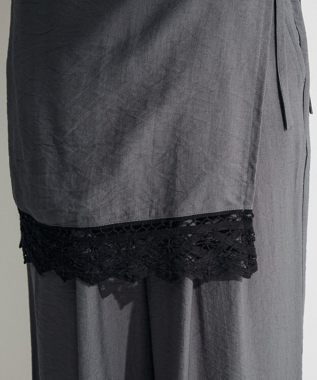 Green Parks ラップ付きパンツ Gray