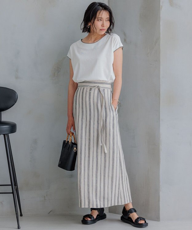 23区 【CLASSY.6月号掲載/Oggi4月号掲載】雑材 バンブー ハンドル ショルダー ブラック