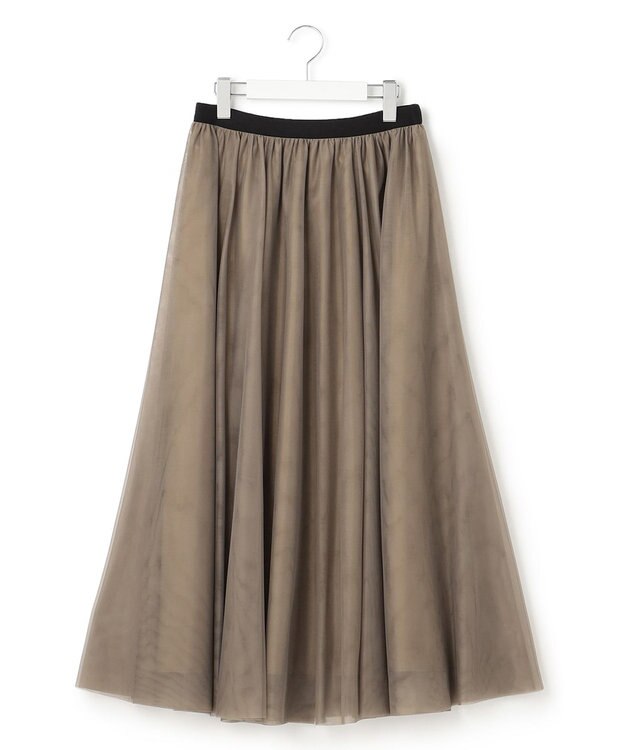 23区 S 【WEB限定/洗える】エアリーチュール スカート ベージュ系