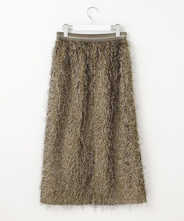 自由区 L 【カタログ掲載】フェザージャカード スカート カーキ