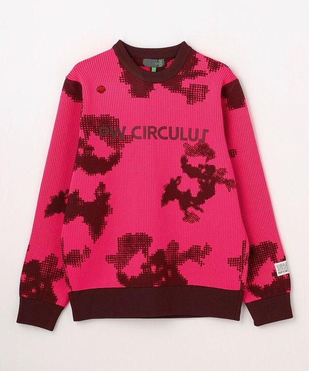 PW CIRCULUS 【MEN】Spark dot camouflage 軽量ニット ゴルフ ピンク系5