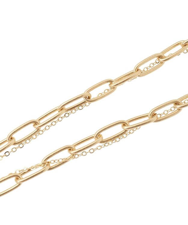 AMERICAN HOLIC ２連チェーン×ワントップネックレス Gold