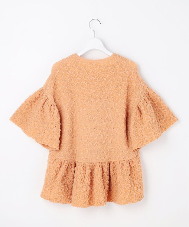 自由区 【カトリエムブーケ】Une forme bosselee ギャザーディテールフェミニンプルオーバー オレンジ