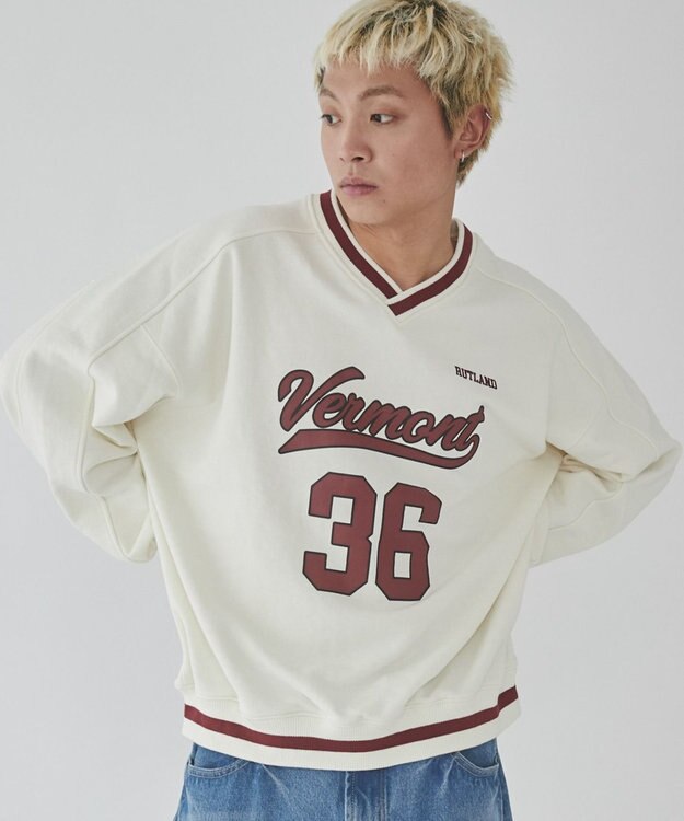 WEGO 【ユニセックス着用ITEM】ナンバリングプルオーバー オフホワイト