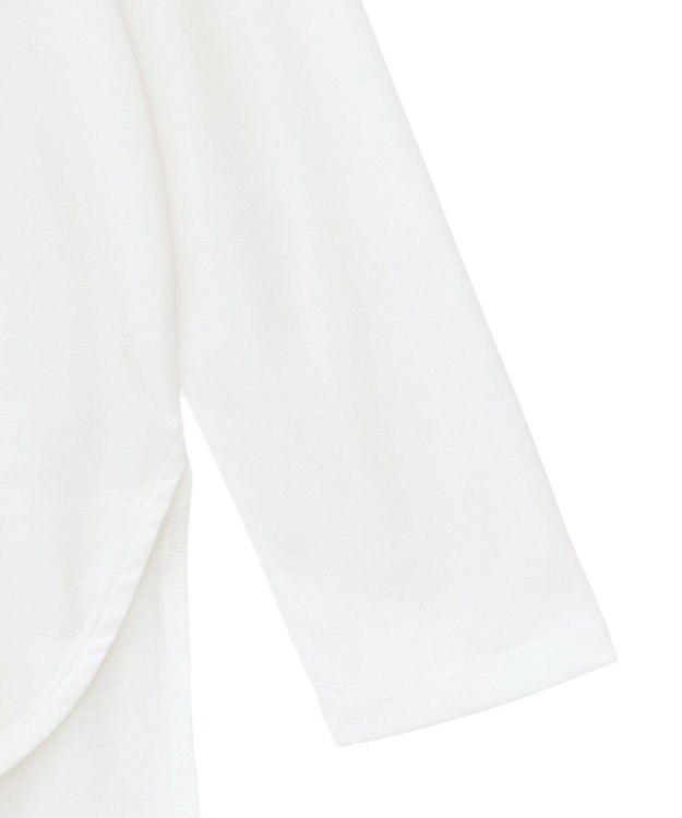 YECCA VECCA ラウンドヘム長袖ロゴTee Off White