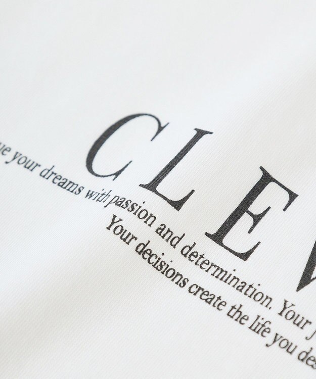 YECCA VECCA ラウンドヘム長袖ロゴTee Off White