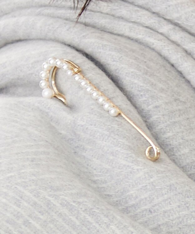 J.PRESS LADIES パール キルトピン ゴールド系