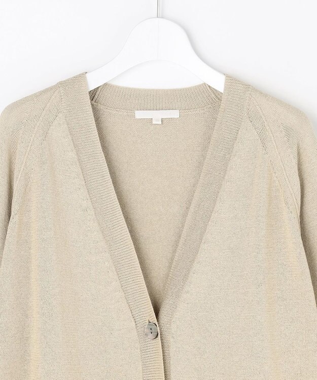 自由区 L ペーパーコットンニット カーディガン ベージュ