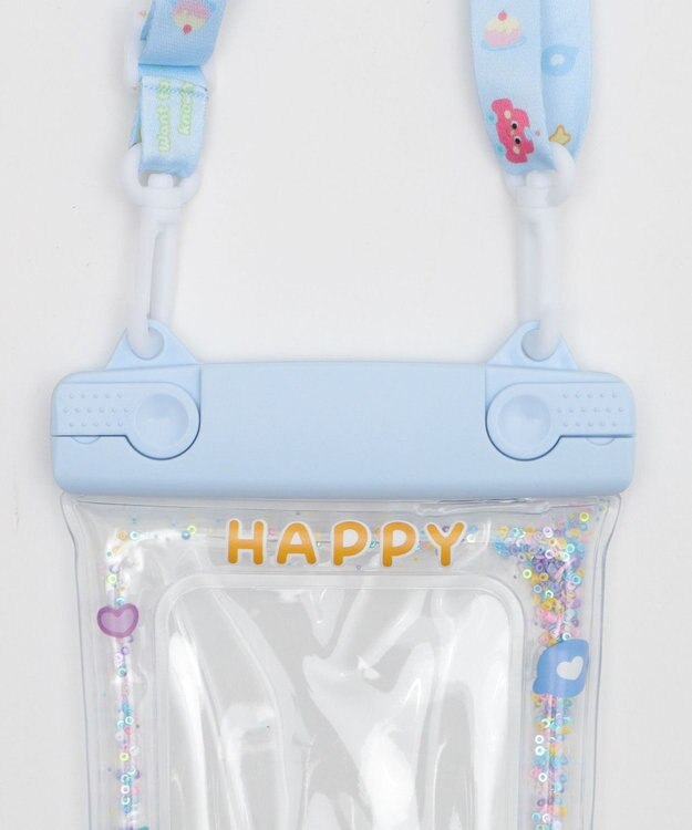 WEGO 【防水】防滴スマホポーチB サックス