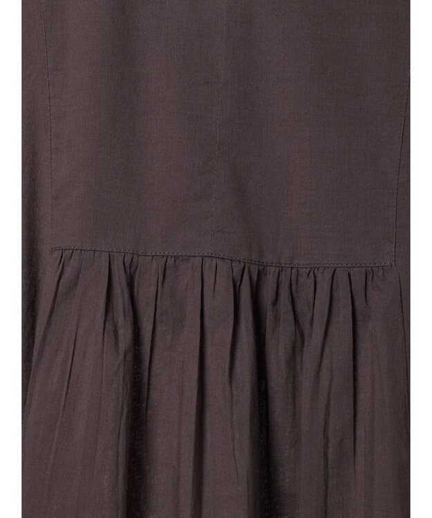 CRAFT STANDARD BOUTIQUE インド綿パフスリーブギャザーワンピース Purple