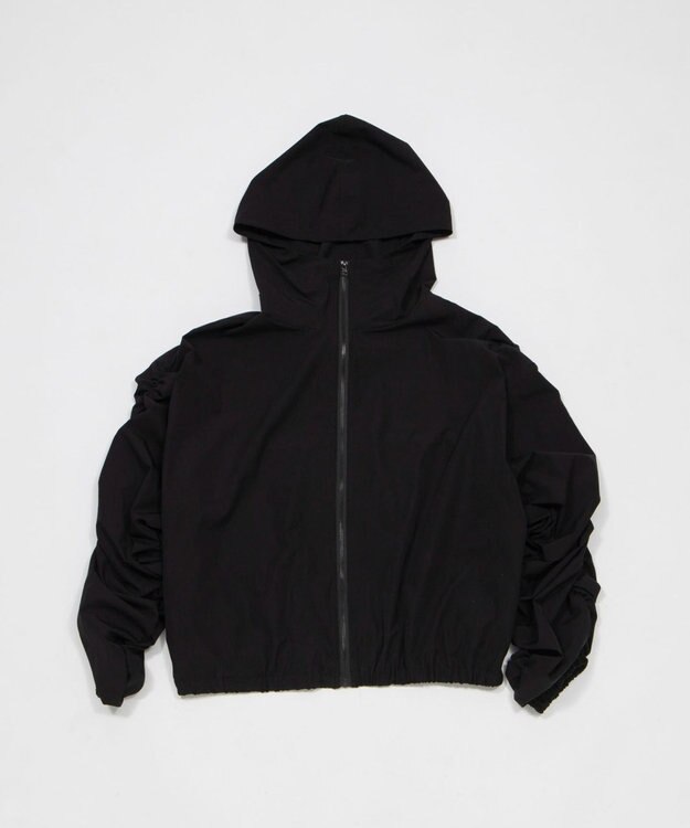 WEGO 【日焼け対策/セットアップ対応】ラッシュガードシャーリングパーカー ブラック