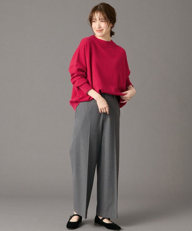 ANY 【6色展開】ムースタッチボクシーニット ピンク