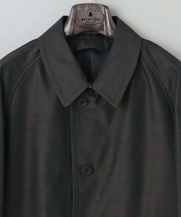 GOTAIRIKU 【山栄毛織】コットンモヘア ラグラン コート ダークブラウン系