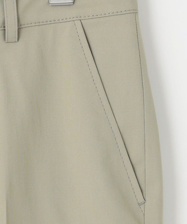 J.PRESS LADIES L 【WEB限定カラーあり・セットアップ対応・洗える・撥水・防汚】コットンFITTYシャーク テーパード パンツ ライトグリーン系