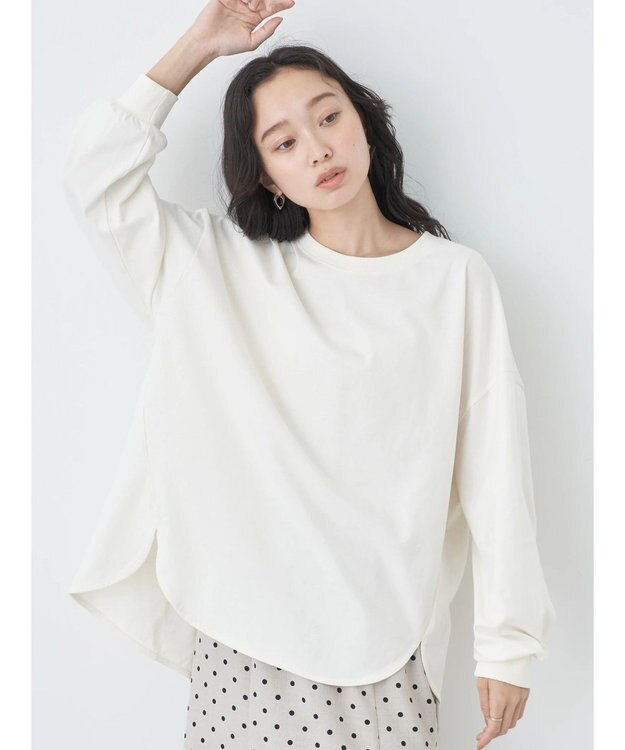 earth music&ecology バックスリットロンＴＥＥ Off White