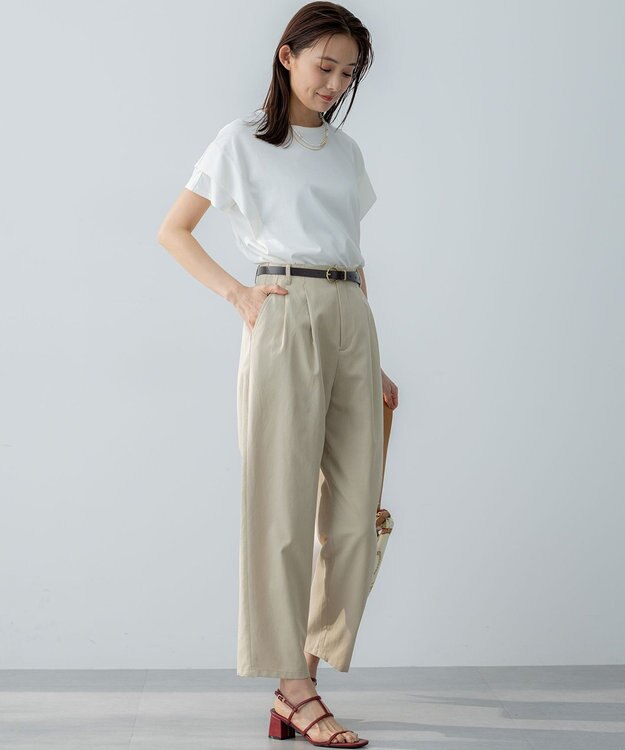 組曲 L チノライク パンツ ベージュ系