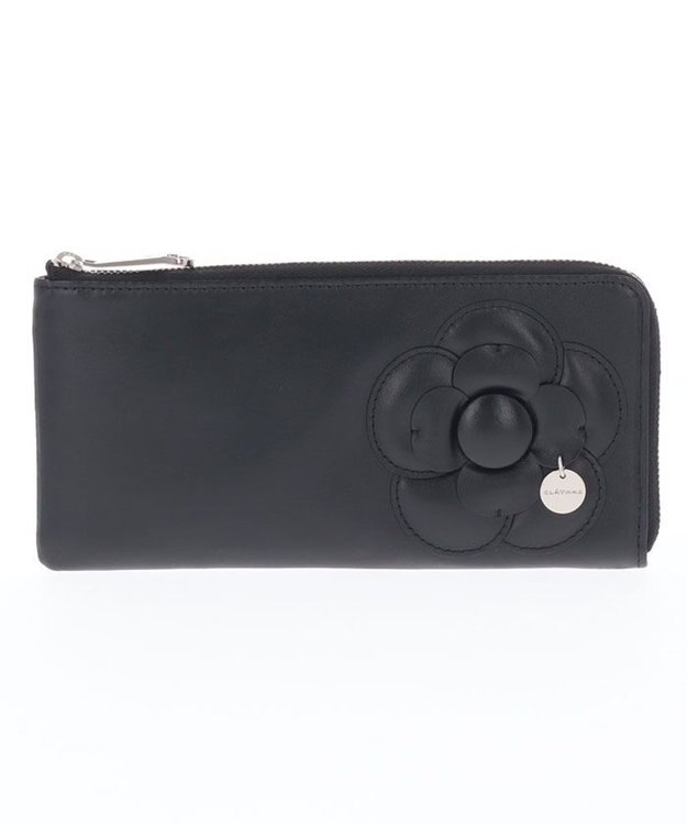 CLATHAS アマン Lファスナー薄マチ長財布 ブラック