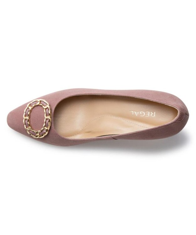 REGAL FOOT COMMUNITY 【リーガルレディース】F51R バックルパンプス パンプス ピンクスエード