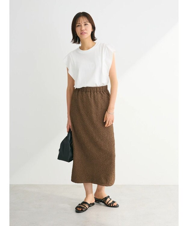 Green Parks BEST PRICE フクレジャガードIラインスカート Beige