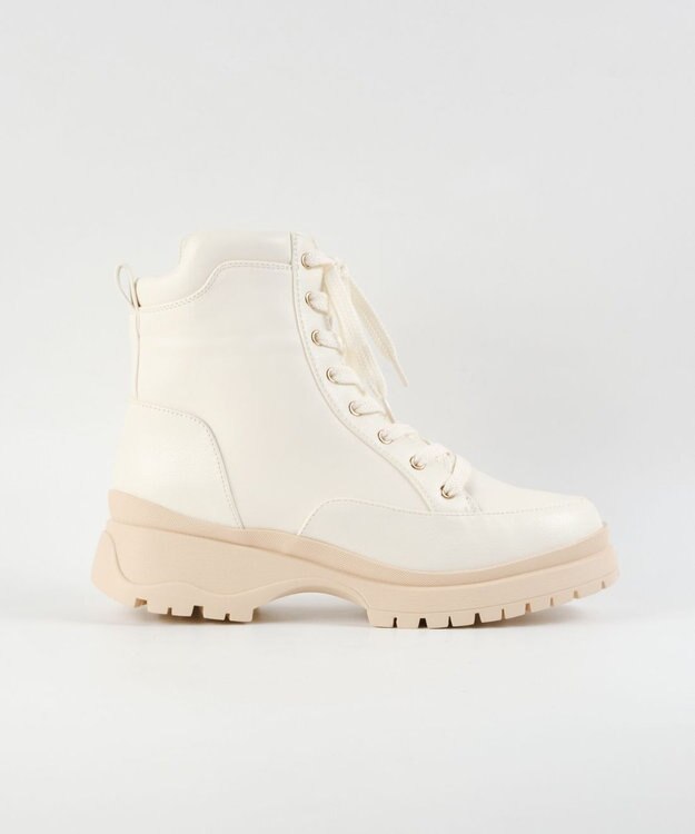 BONTRE 【MIONOTIS/ミオノティス】レースアップタンクソールショートブーツ/41012 オフホワイト