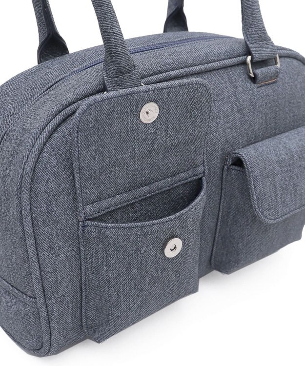 WEGO 【痛バ＆推し活】チャーム付きボストン痛バッグ デニム淡色