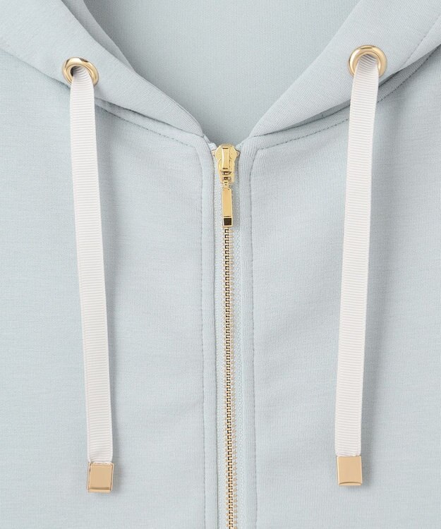 Feroux 【洗える・新色追加】バックフリル ダンボールパーカー スカイブルー系