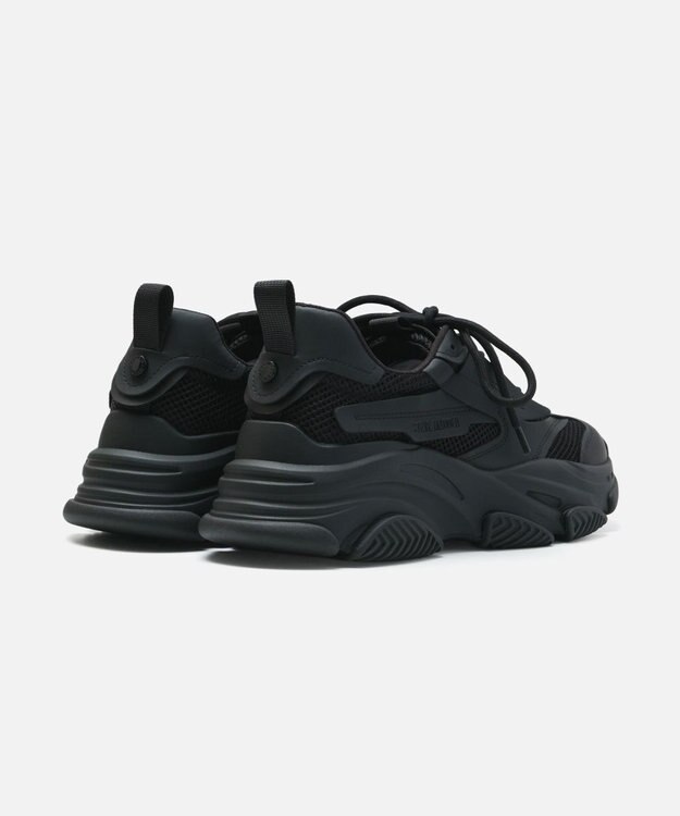 STEVE MADDEN POSSES-XS ウェーブボリュームソリッドスニーカー ブラック