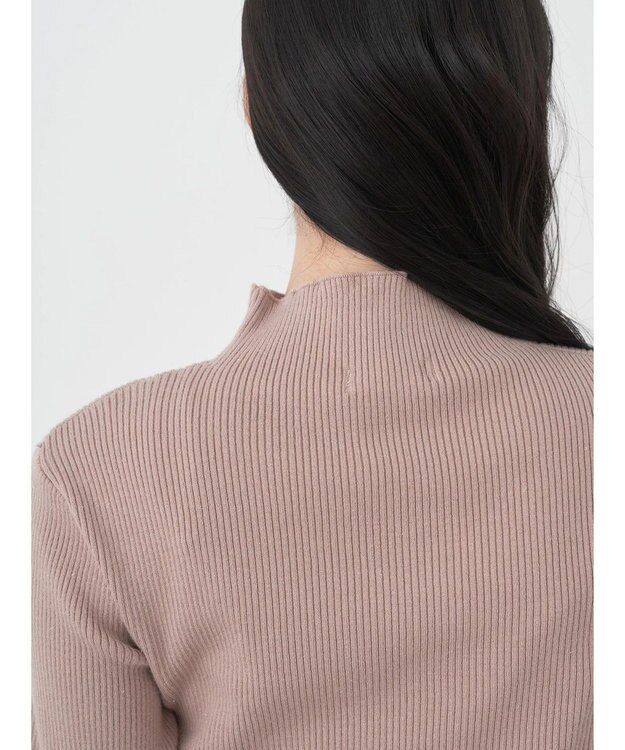 earth music&ecology ハイネックラメニットプルオーバー Mocha