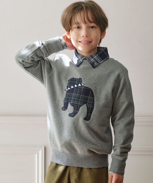 J.PRESS KIDS 【100-130cm】バックブル トレーナー グレー系