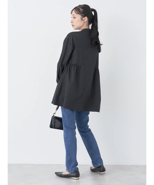 earth music&ecology サイドティアードチュニック Black