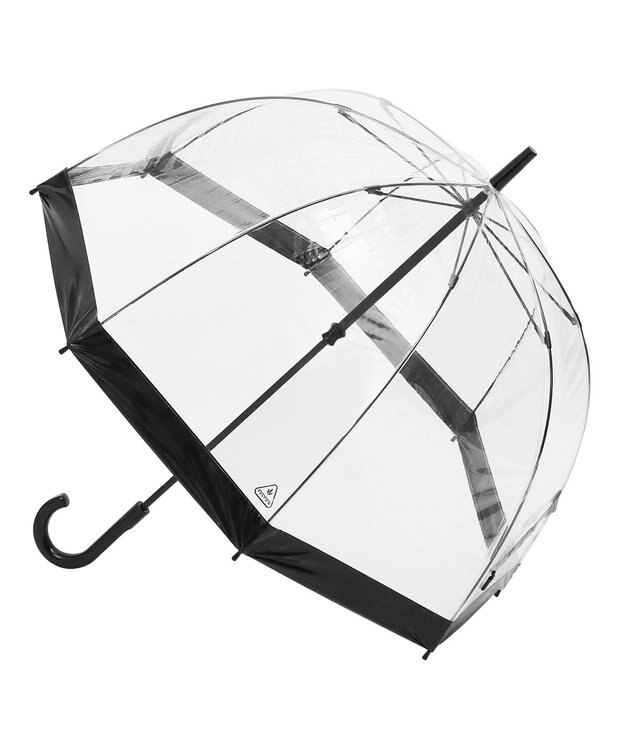 MOONBAT 【雑誌掲載／non・no】フルトン (FULTON) Birdcage ワンポイントロゴ 長傘 透明傘 ブラック