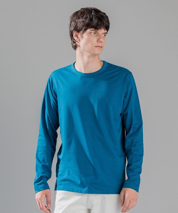 JOSEPH HOMME スビンソフトジャージー　クルーネック長袖Ｔシャツ ダルブルー系