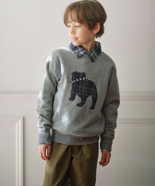 J.PRESS KIDS 【100-130cm】バックブル トレーナー グレー系