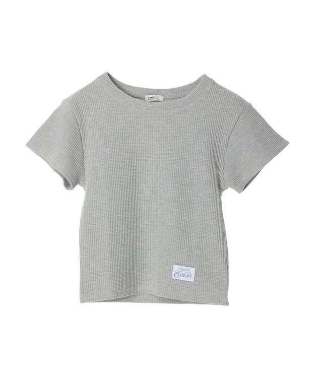 earth music&ecology ワッフルＴｅｅ Gray Mixture