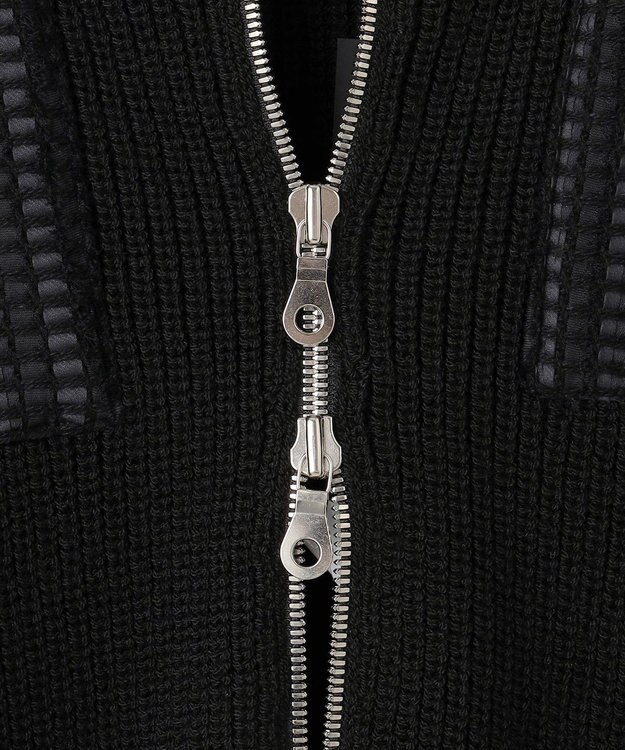 JOSEPH HOMME 【HIGH GRADE LINE】スプリットバルキーウール　ドライバーズニット ブラック系5