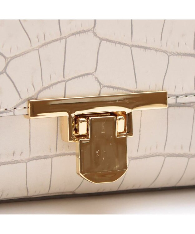 A.D.M.J. 【牛革】クロコ型押しラウンドクラッチショルダー AV