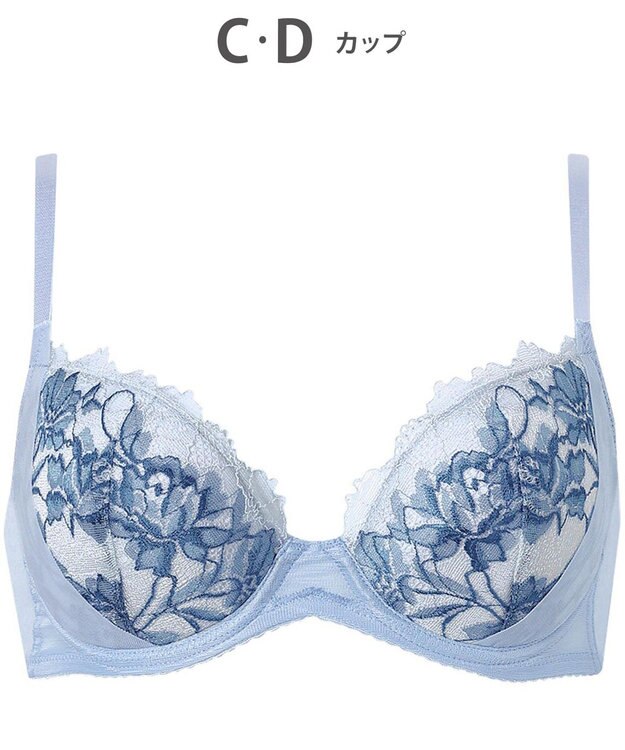 Wing ブラジャー 軽いつけごこち バストシルエットがきれい 脇から背中すっきり KB7002 ウイング／ワコール ブルー